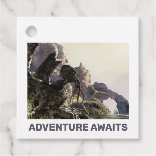 Adventure Awaits. Fantasy landscape Favour Tags