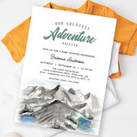Adventure Awaits Forest Baby Shower Mountains