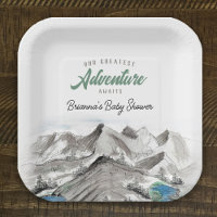 Adventure Awaits Forest Baby Shower Mountains