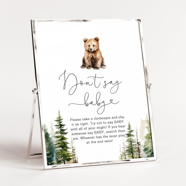 Adventure awaits forest bear Dont say baby game Poster (Creator Uploaded)