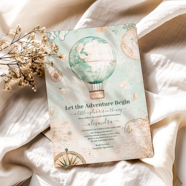 Adventure Awaits Gender Neutral Baby Shower Invitation (Creator Uploaded)