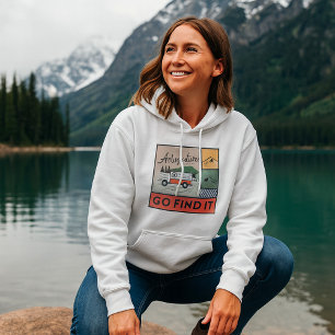 Adventure Awaits Go Find It Retro Camping Travel   Hoodie