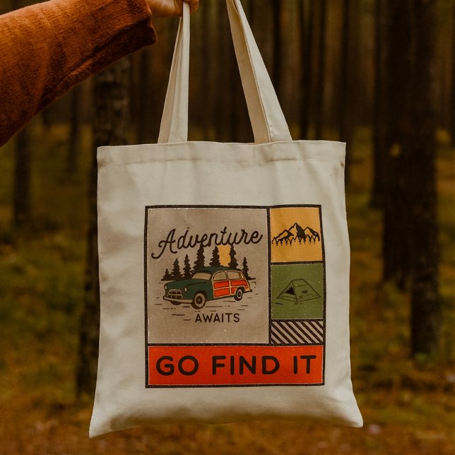 Adventure Awaits Go Find It Retro Camping Travel   Tote Bag (Creator Uploaded)