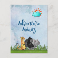 Adventure Awaits - Gorilla Hippo and Meerkat