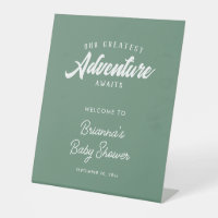 Adventure Awaits Green Welcome Baby Shower