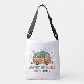 Adventure Awaits Happy Camper Crossbody Bag