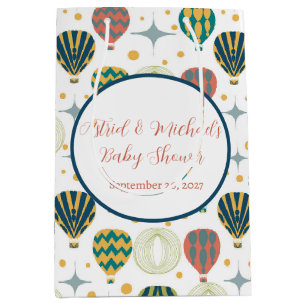 Adventure Awaits Hot Air Balloon Baby Shower Medium Gift Bag