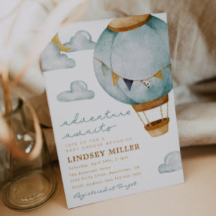 Adventure Awaits Hot Air Balloon Invitation