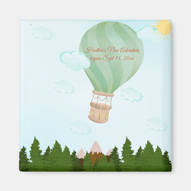 Adventure Awaits Hot Air Balloon Magnet (Front)