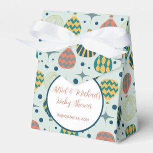 Adventure Awaits Hot Air Balloon Sage Baby Shower Favour Box