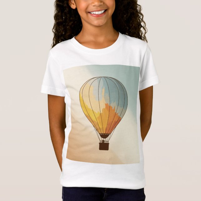 Adventure Awaits: Hot Air Balloon T-Shirt Design (Front)