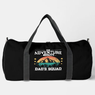 Adventure Awaits, I'm the Camping Dad, DAD's SQUAD Duffle Bag