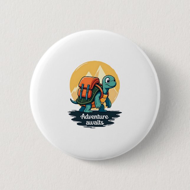 Adventure Awaits is Hiking Adventures is Outdoor A 6 Cm Round Badge (Front)