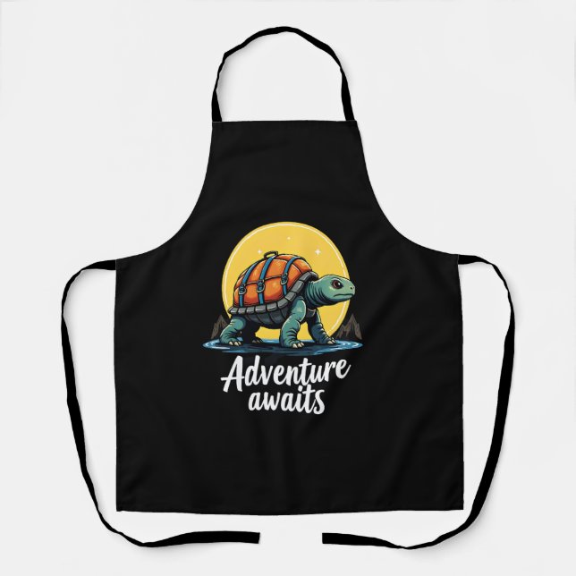 Adventure Awaits is Hiking Adventures is Outdoor A Apron (Front)