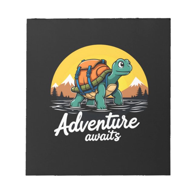 Adventure Awaits is Hiking Adventures is Outdoor A Notepad (Front)