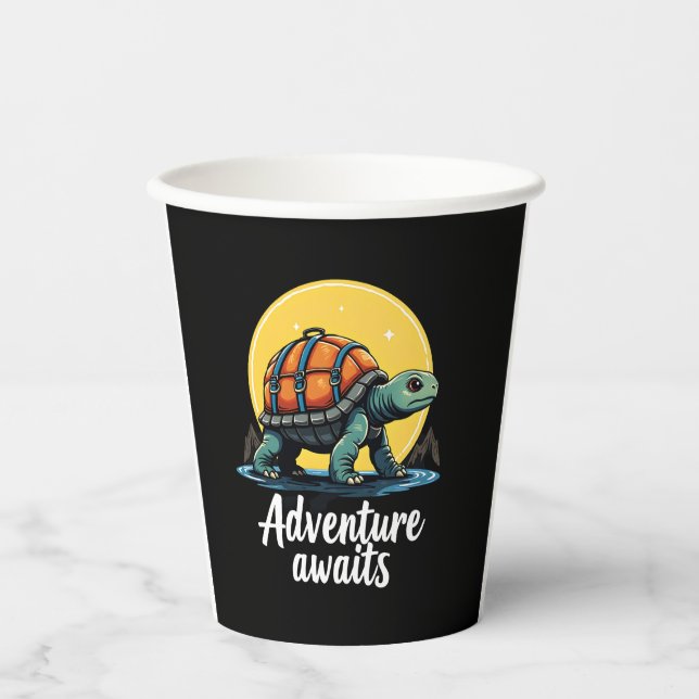 Adventure Awaits is Hiking Adventures is Outdoor A Paper Cups (Front)