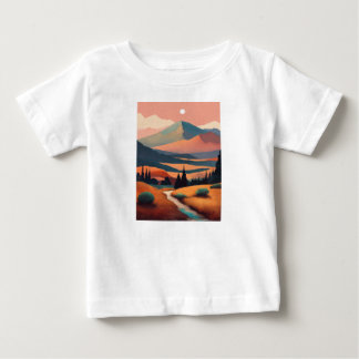 Adventure Awaits: Kids' T-Shirt with Mountain Land