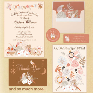 Adventure Awaits Little Explorer Boho  Invitation