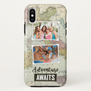 Adventure Awaits Map   Upload Your Own Photos Case-Mate iPhone Case