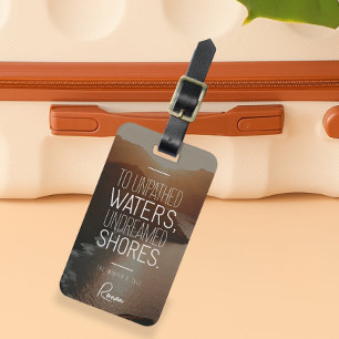 Adventure Awaits Modern Bold Quote Shakespeare Luggage Tag