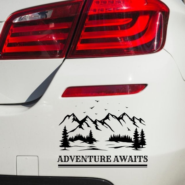 Adventure Awaits Mountain Camper Hiker Car Decal (Creator Uploaded)
