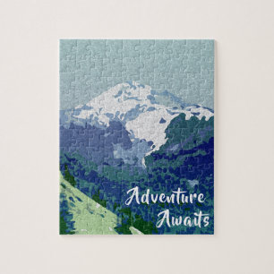 Adventure Awaits Mountain Jigsaw Puzzle
