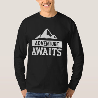 Adventure Awaits Mountain & Lake Adventurer Forest T-Shirt