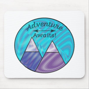 Adventure Awaits Mountain Peaks Mouse Pad