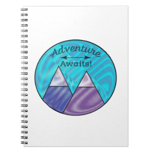 Adventure Awaits Mountain Peaks Notebook