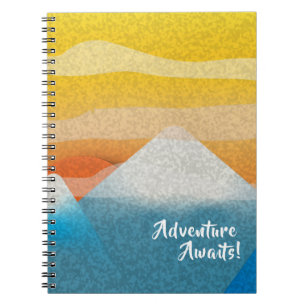 Adventure Awaits Mountain Sunset Notebook