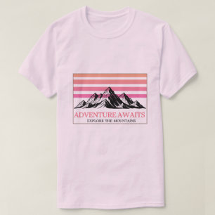 Adventure Awaits Mountain Sunset T-Shirt