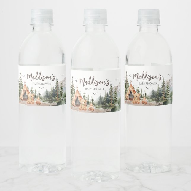 Adventure Awaits Mountain Water Bottle Label (Bottles)