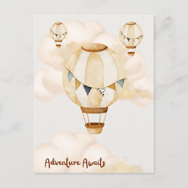 Adventure Awaits Neutral Poster Postcard (Front)