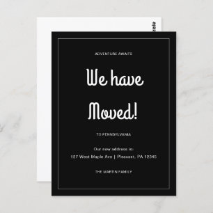 Adventure Awaits New Address Moving Announcement Postcard