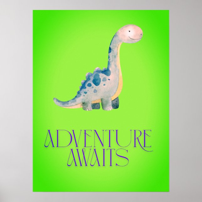 Adventure Awaits Nursery Wall Art Print (Front)