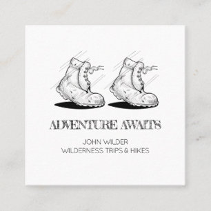 Adventure Awaits Outdoor Guide Trips Square Business Card