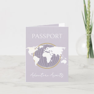 Adventure Awaits Passport Baby Shower Travel Invitation