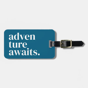 Adventure Awaits Personalised Luggage Tag