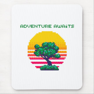Adventure Awaits Pixel Gaming Mouse Pad