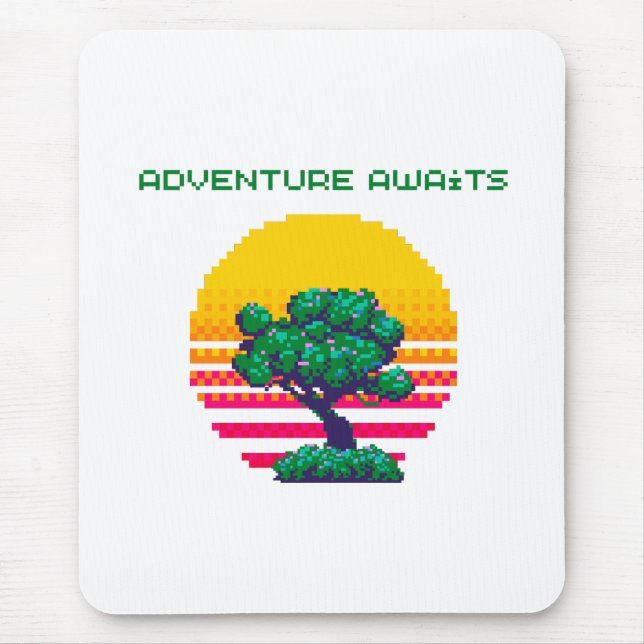 Adventure Awaits Pixel Gaming Mouse Pad (Front)