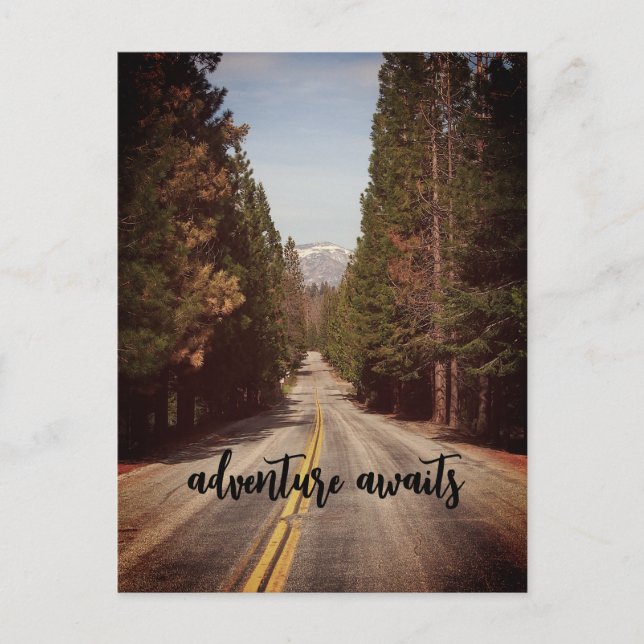 Adventure Awaits  Post Card (Front)