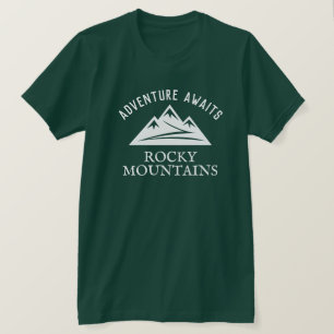 Adventure awaits Rocky mountains green outdoor T-S T-Shirt
