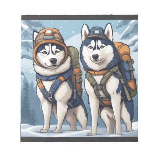 Adventure Awaits, Snowflakes Beckon Notepad