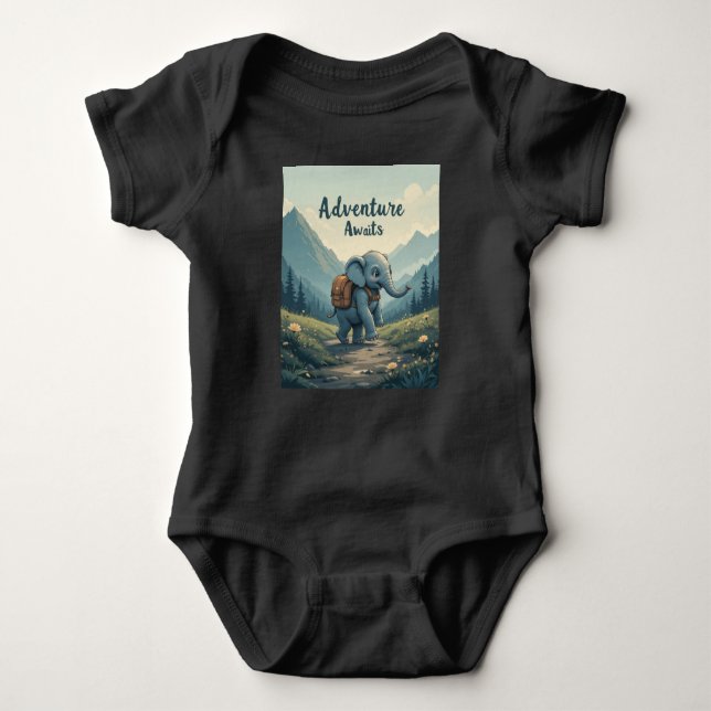 Adventure Awaits T-shirt Baby Bodysuit (Front)