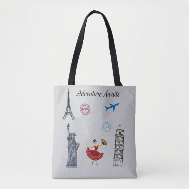 Adventure Awaits Tote Bag (Front)