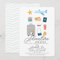 Adventure Awaits Travel Abroad Aeroplane Graduatio