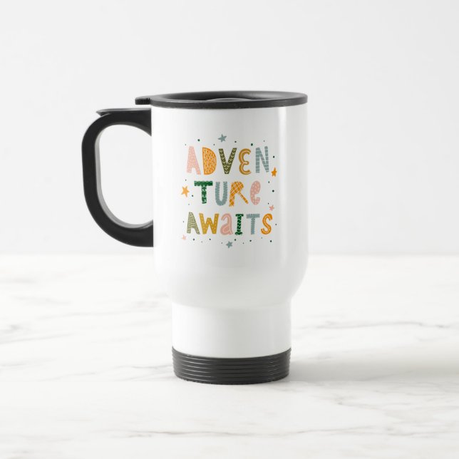 Adventure Awaits Travel Mug (Left)