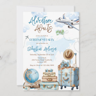 Adventure Awaits Travel Retirement Invitation