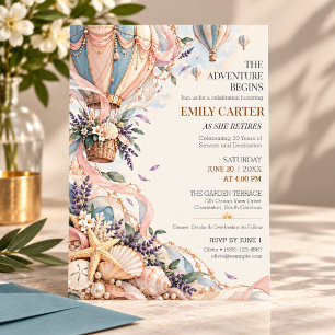 Adventure Awaits Travel Retirement Party Invitation