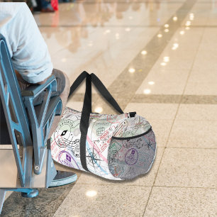 Adventure Awaits Travel-Themed Duffle Bag